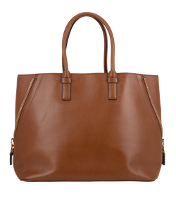 Large Jennifer Tote, Leather, Brown, MII, DB, 2*